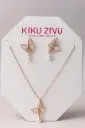 Mini Butterfly Necklace And Earrings Set + Free Bracelet