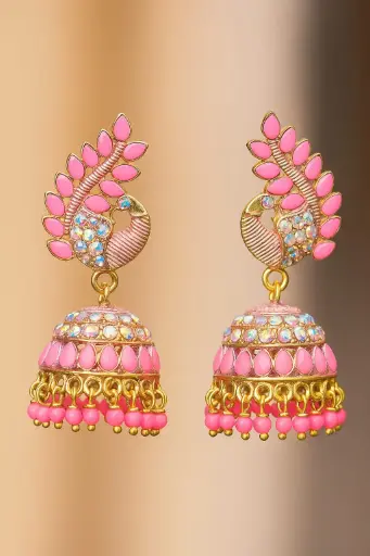 Gulabi Glow Jhumkas